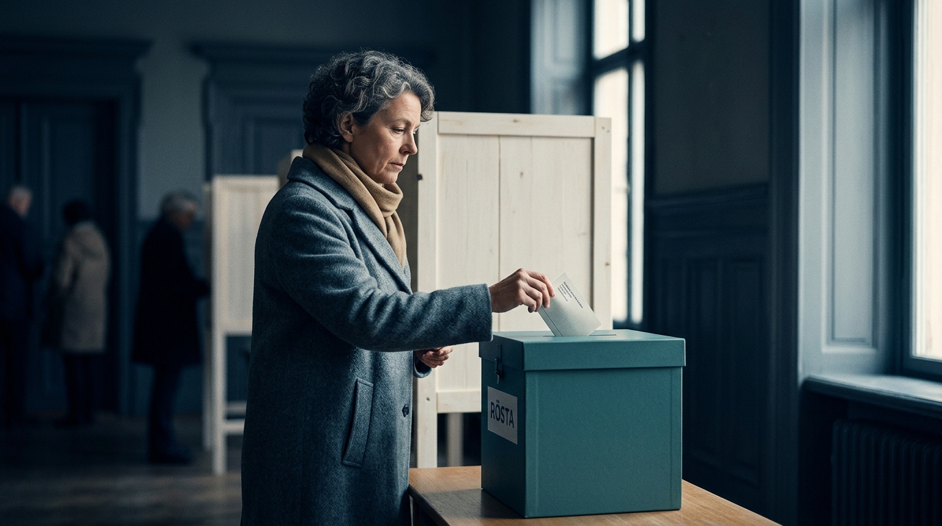 Illustration éditoriale générée en lien avec les élections en Suède et la sécurité diplomatique en Europe.